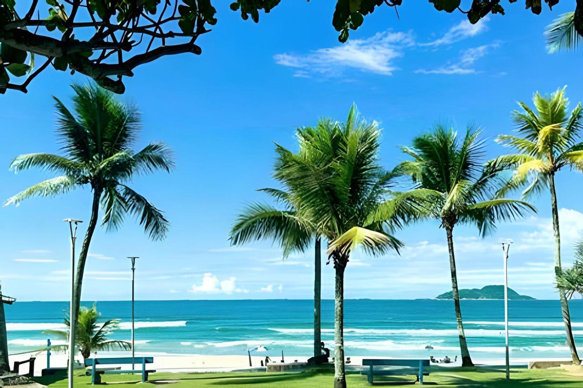 גוארויה 25C - Pe Na Areia Da Praia Do Tombo + Roupas De Cama + Vivo Fibra מראה חיצוני תמונה